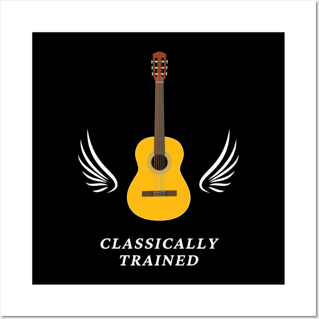 Classically Trained Classical Acoustic Guitar Wings Wall Art by nightsworthy